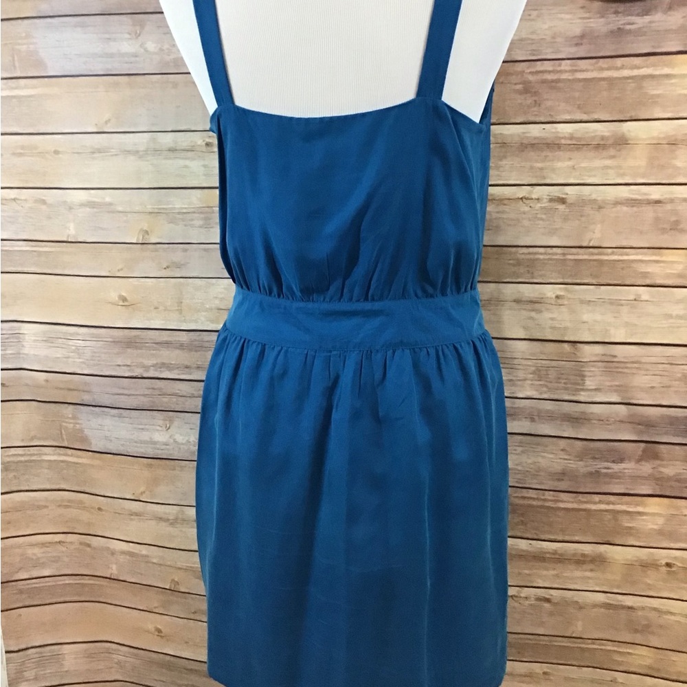 LOFT Blue Ruffled Sundress Mini - Picture 3 of 7